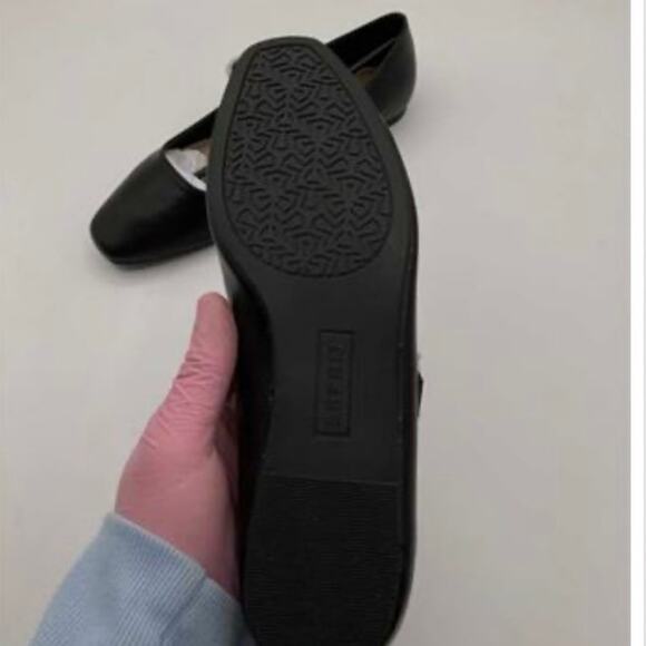 NWT Esprit Women's Nicola Mary Jane Flat Black Smooth PU 7 M Preppy Casual - Picture 5 of 7